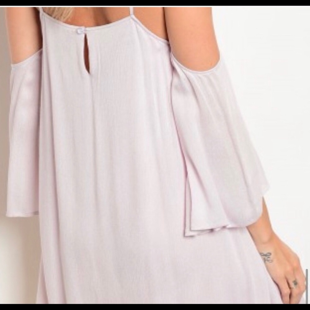 💃🎉❤️Purple/Lilac Off the Shoulder Dress (Lined) - Picture 5 of 6